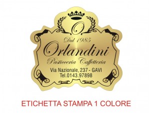 Etichette adesive per pasticcerie, bar, panetterie e gelaterie (mm 41x38)  (cod.19/I )